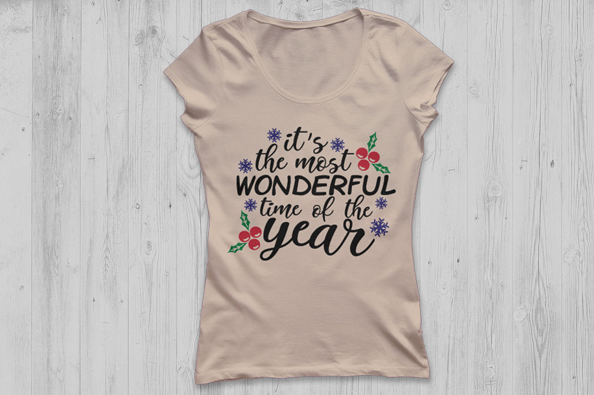 It S The Most Wonderful Time Of The Year Svg Christmas Svg Snowflake By Cosmosfineart Thehungryjpeg Com