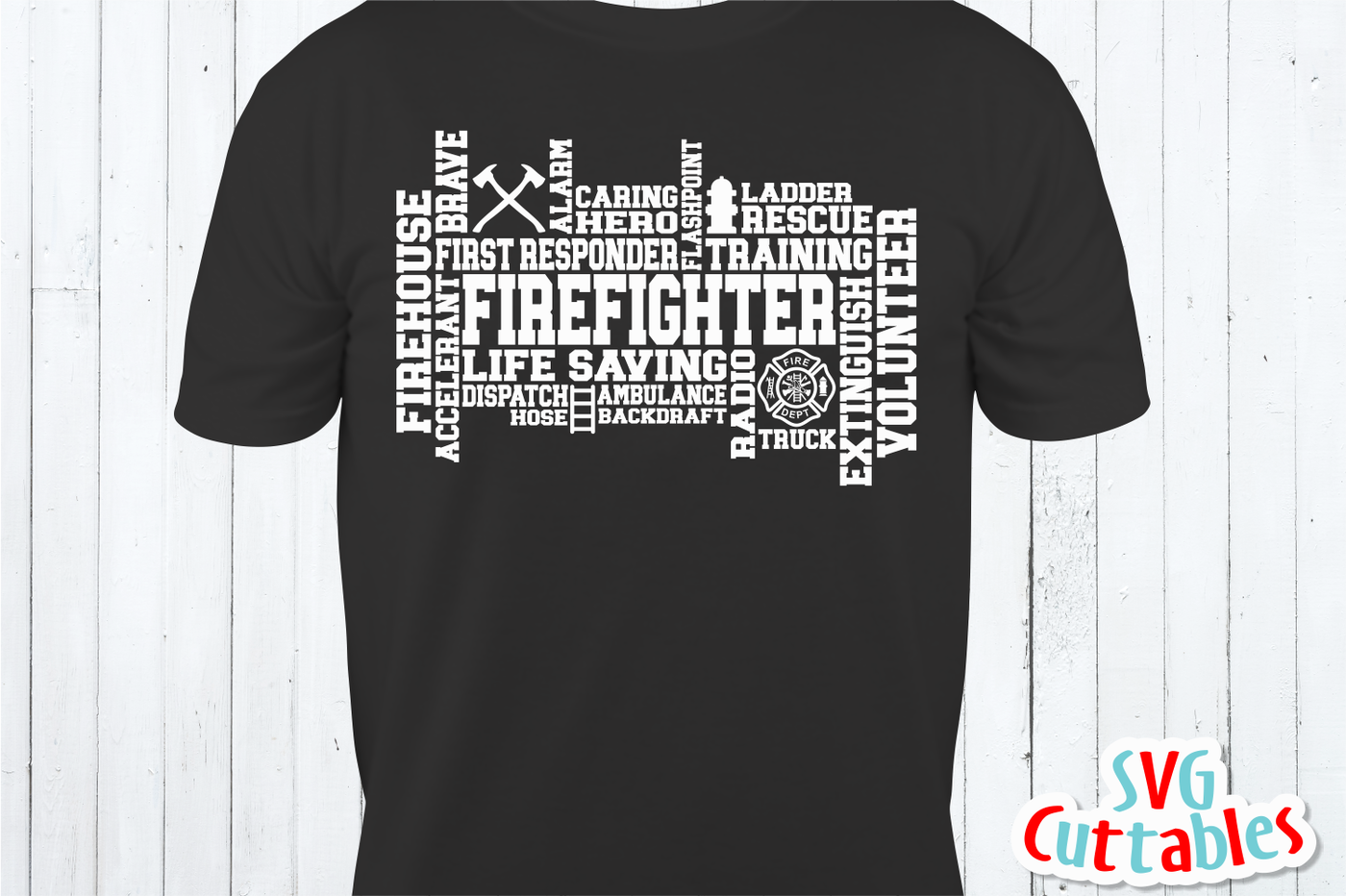 Download Firefighter Word Art | Cut File By Svg Cuttables ...