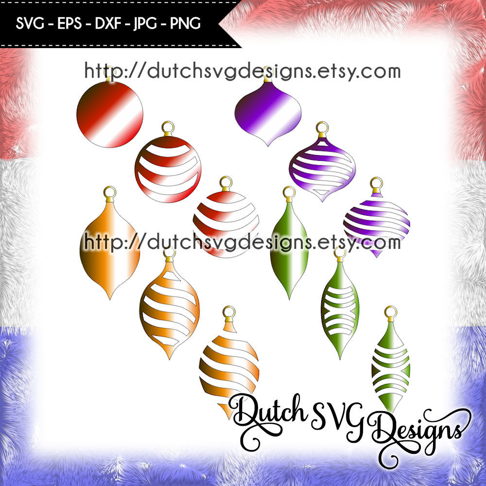 12 Christmas Ornaments Cutting Files Christmas Svg Christmas Bulbs By Dutch Svg Designs Thehungryjpeg Com