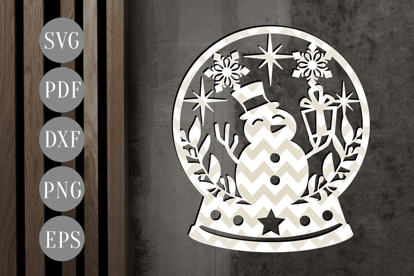 Christmas Snowman Papercut Crystal Ball Cut Template Winter Dxf Pdf By Personal Epiphany Thehungryjpeg Com