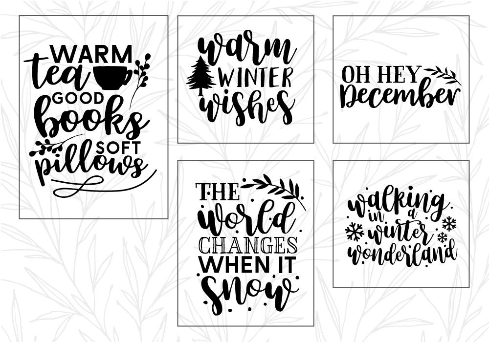 Download Winter Cozy Quote SVG Cut File Bundle By Caluya Design | TheHungryJPEG.com
