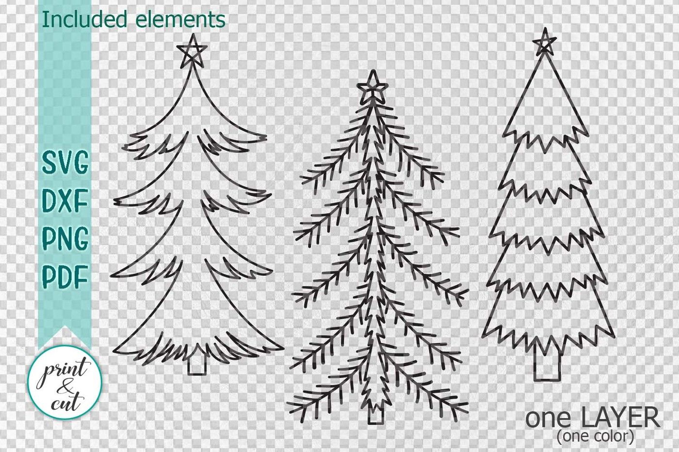 Download Primitive Vintage Christmas trees bundle vertical sign svg ...