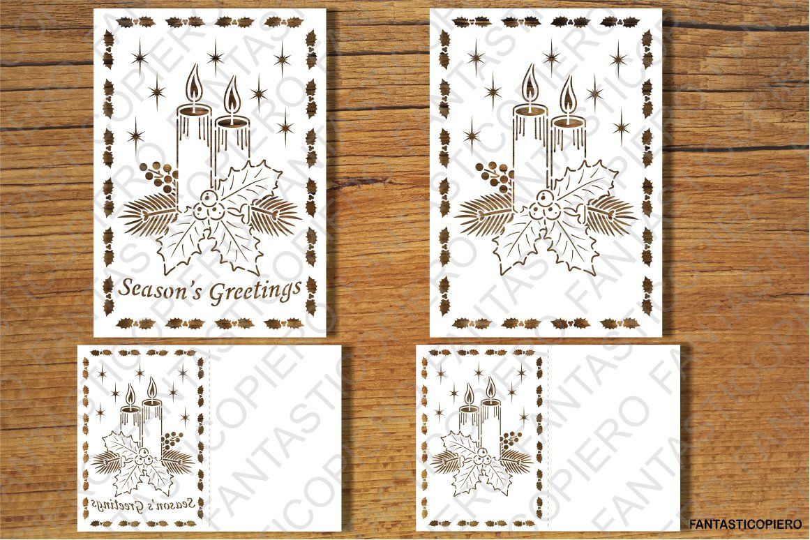 Merry Christmas Greeting Card Svg Files For Silhouette And Cricut By Fantasticopiero Thehungryjpeg Com