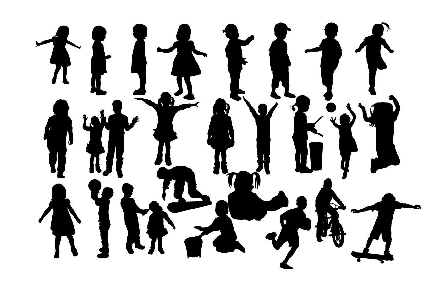 Download Children silhouette By twelvepapers | TheHungryJPEG.com