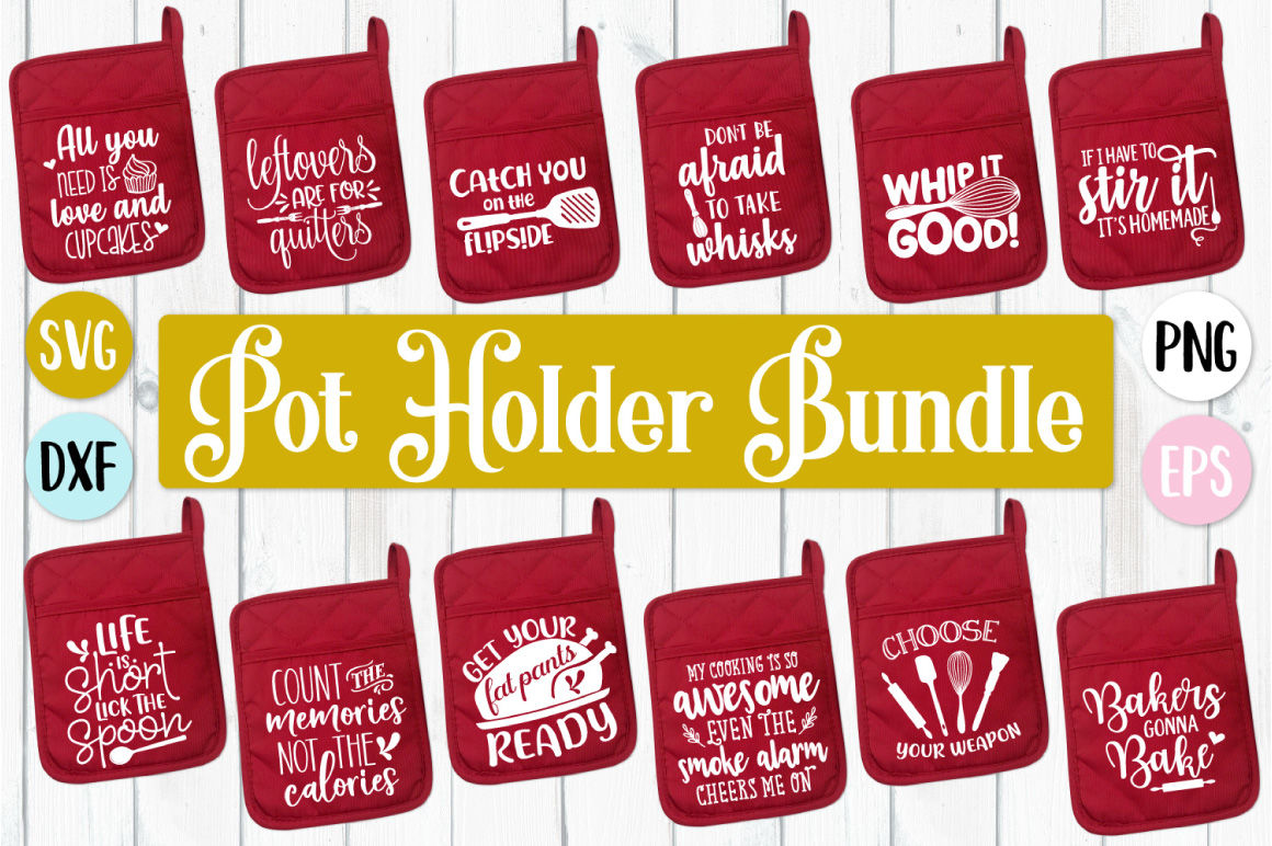Download Pot Holder Bundle - SVG, PNG, EPS, DXF By Craft Pixel Perfect | TheHungryJPEG.com