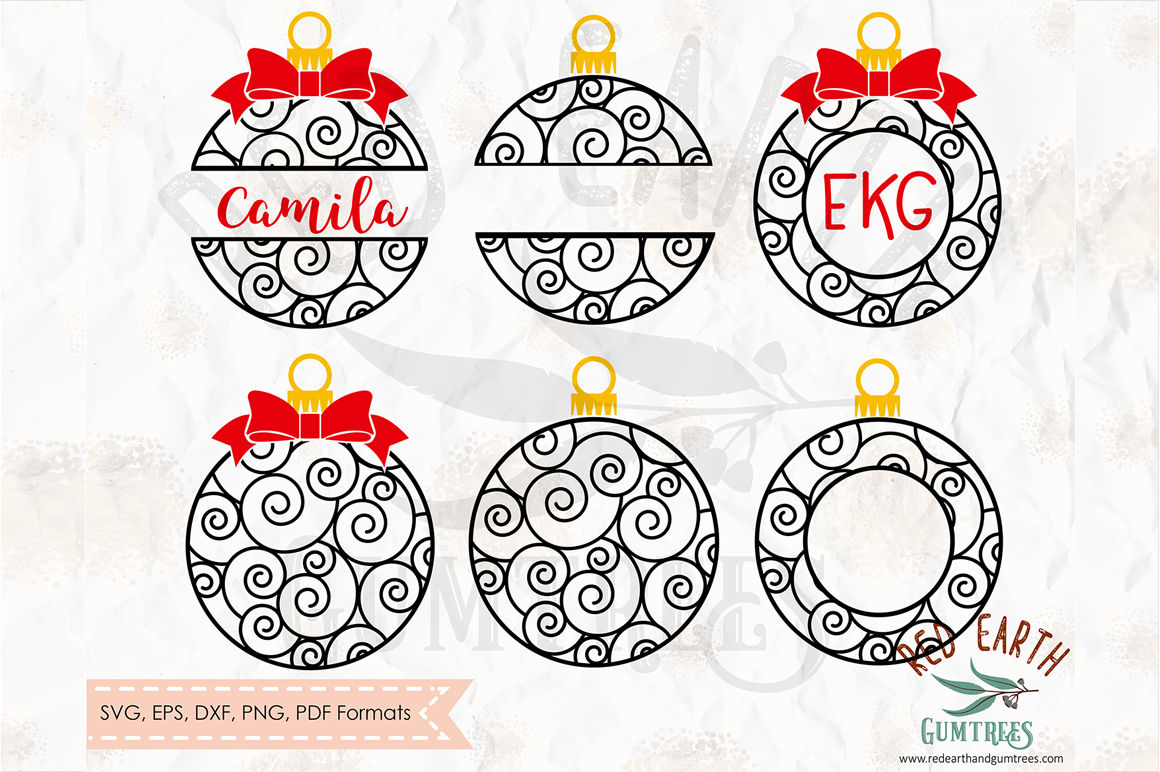 Christmas Bauble Bundle Svg Png Eps Dxf Pdf Formats By Svgbrewerydesigns Thehungryjpeg Com