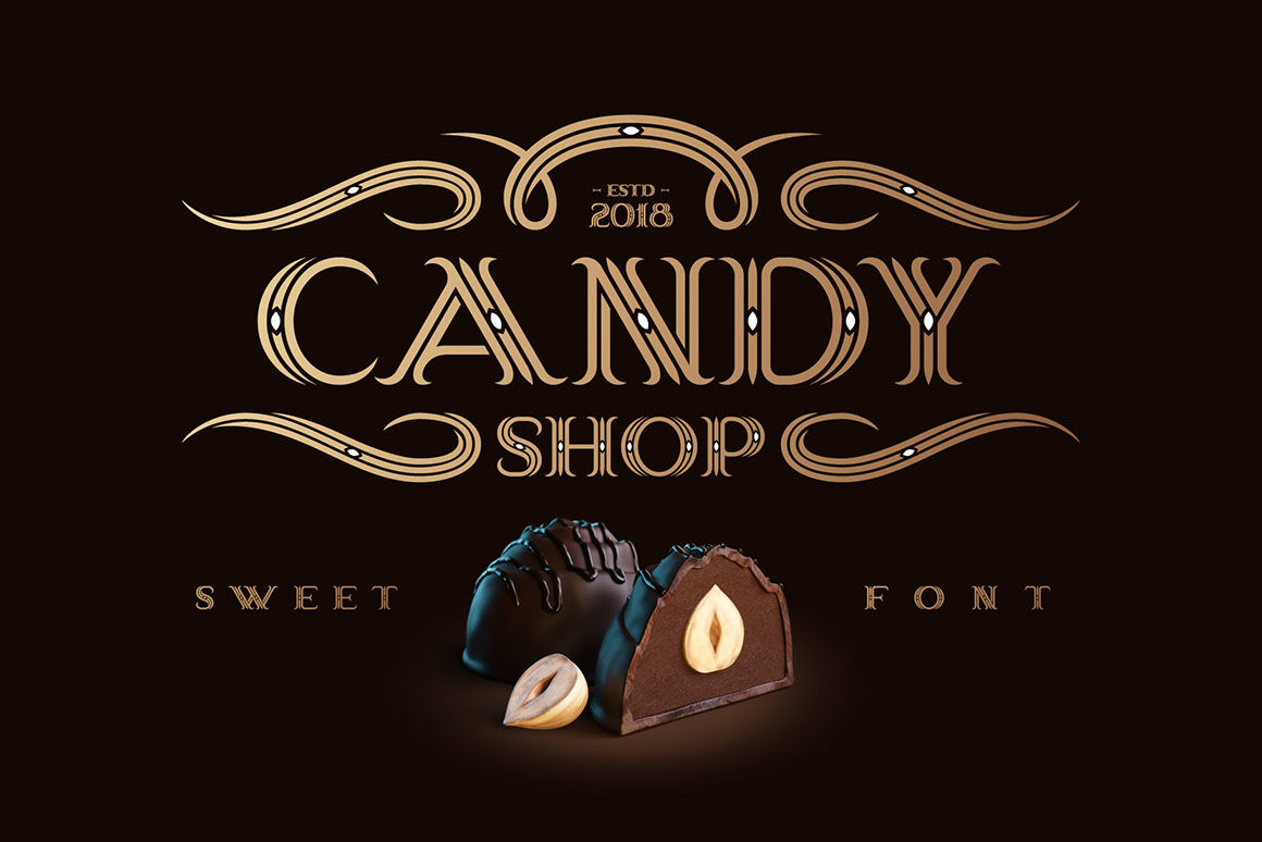 Candy Shop Font With Bonus By Gleb Natasha Guralnyk Thehungryjpeg Com