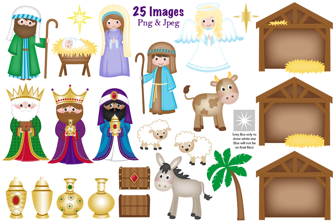 Cute Nativity Clipart View 153 Nativity Scene Illustration Images And 