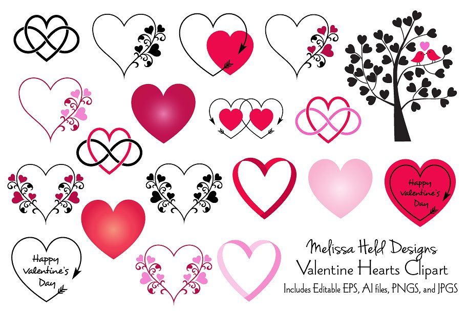 Download Valentine Hearts Clipart By Melissa Held Designs ...