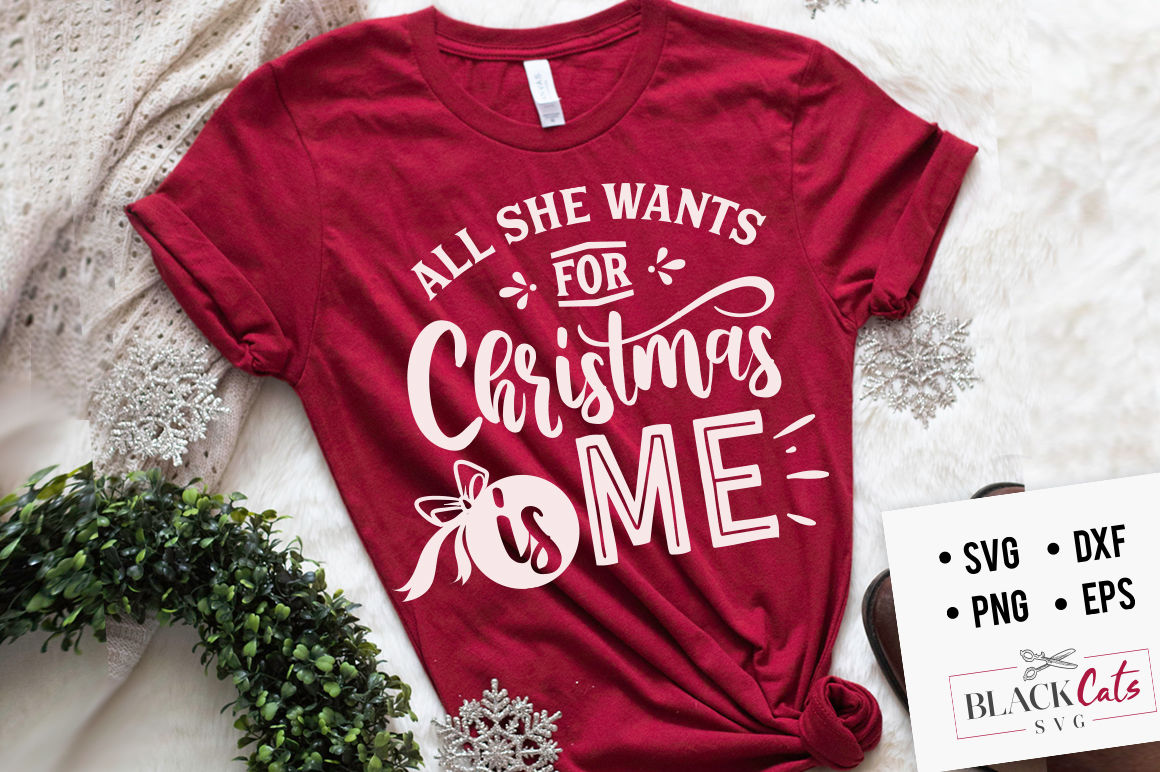 All I Want For Christmas Is You Svg By Blackcatssvg Thehungryjpeg Com