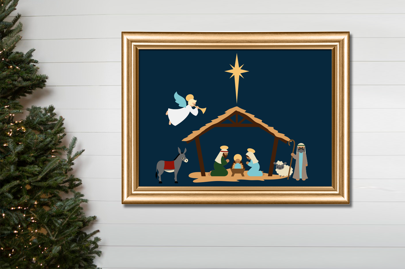 Christmas Nativity | SVG | PNG | DXF By Risa Rocks It | TheHungryJPEG.com