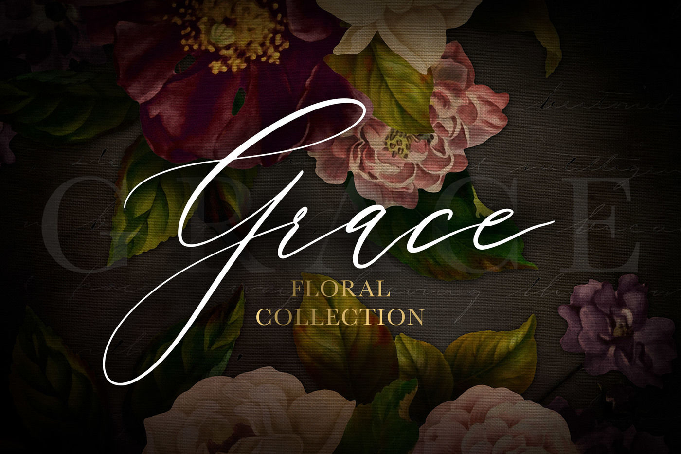 Grace Floral Graphics Collection By Avalon Rose Design Thehungryjpeg Com