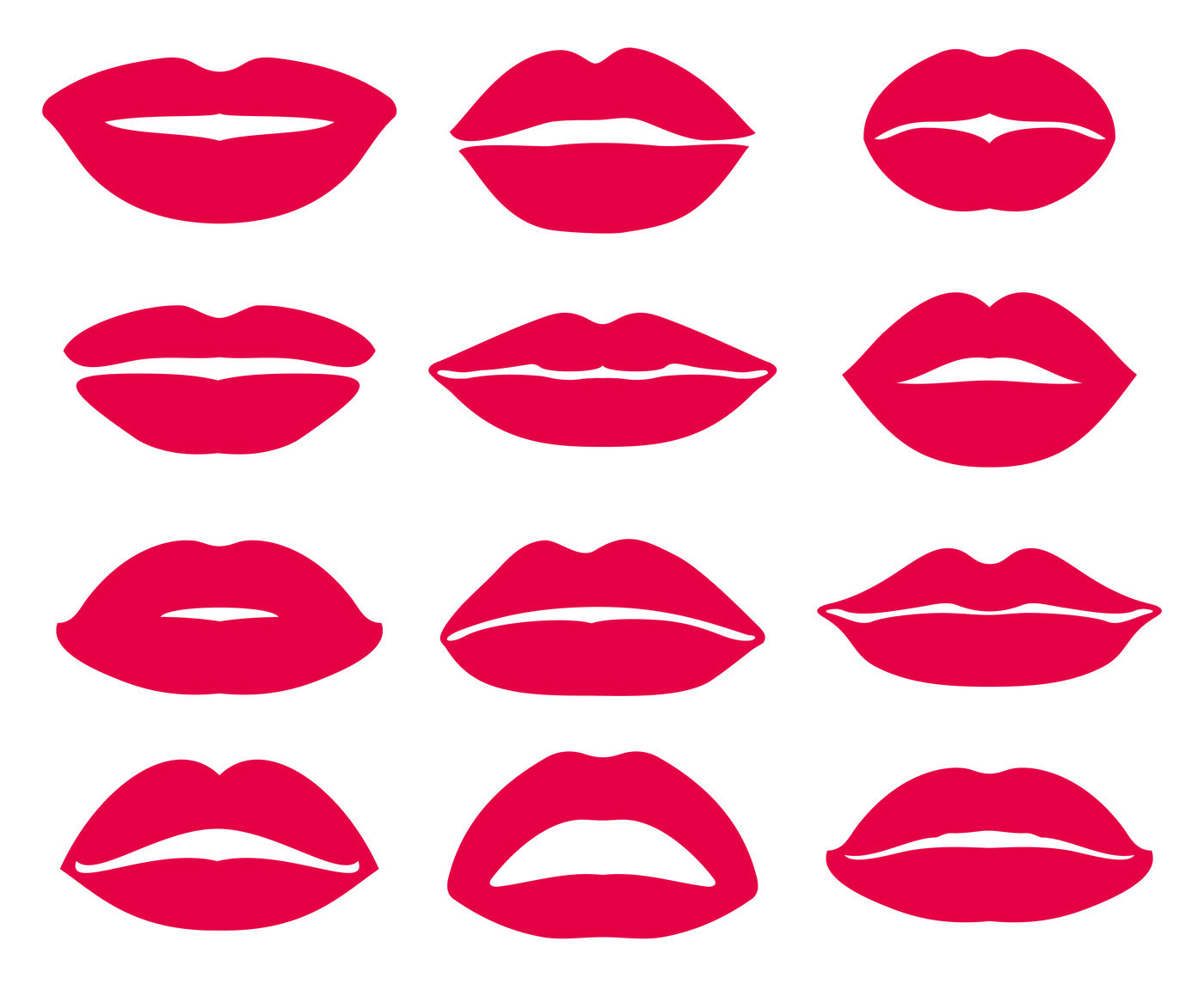 Woman lips expression vector icons set By Microvector | TheHungryJPEG.com