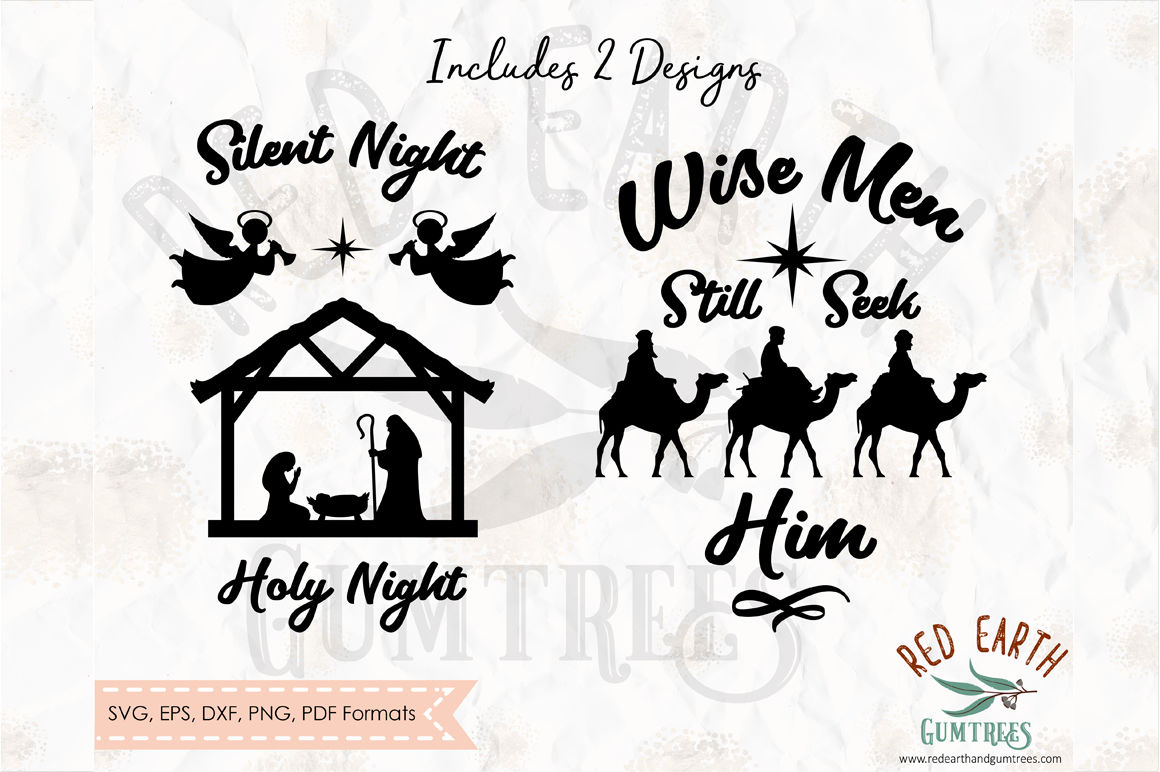 Download Christmas Nativity Scene and Wise men in SVG,PNG,EPS,DXF, PDF formats By SVGBreweryDesigns ...