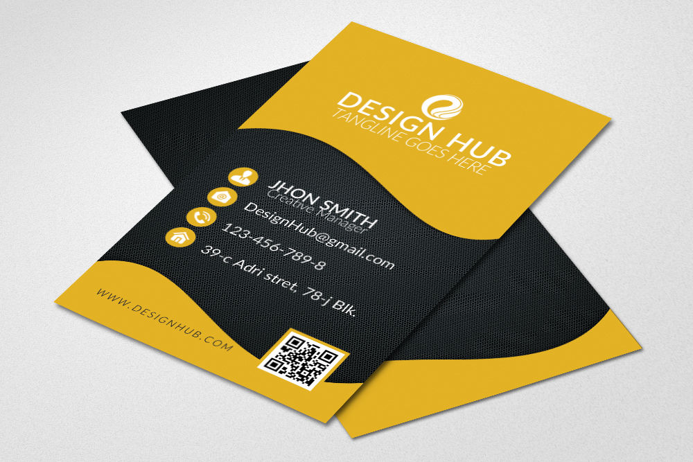 Vertical Business Card Template By Designhub TheHungryJPEG