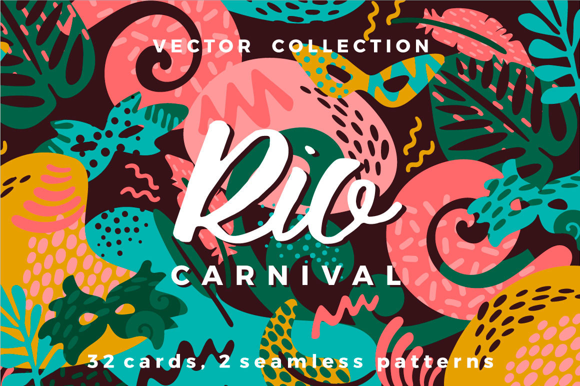 Brazil Carnival Vector Collection By Grape Studio Thehungryjpeg Com