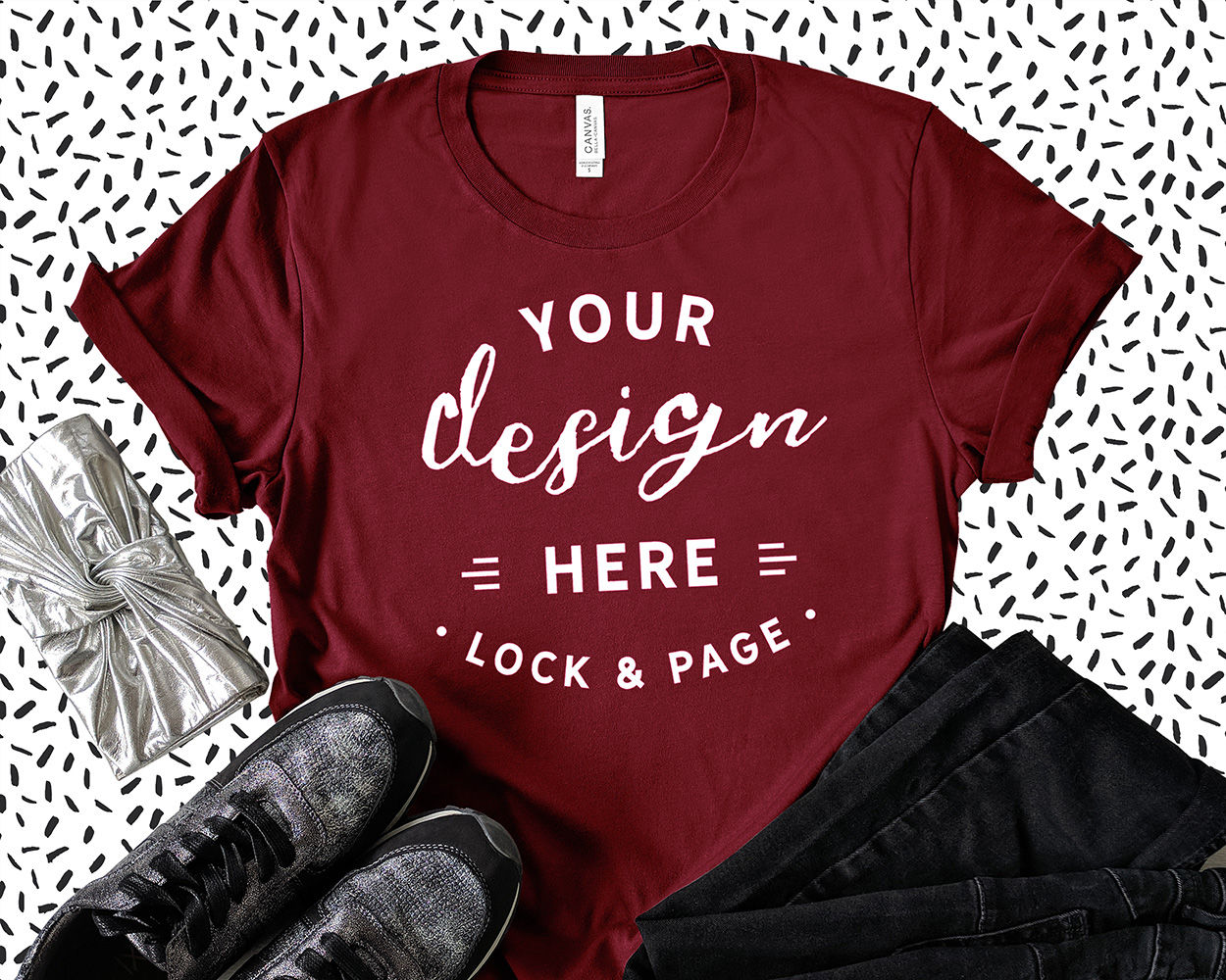 T-Shirt Mockup Bella Canvas 3001 Mega Bundle, Stylish Abstract Graphic By Lock and Page ...