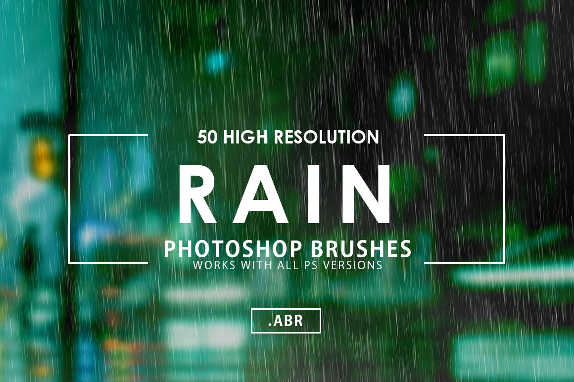 50 Rain Photoshop Brushes By Artistmef Thehungryjpeg Com