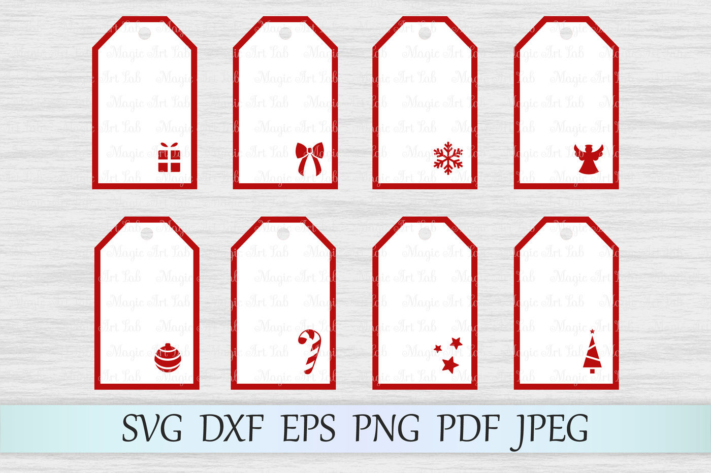 30 Christmas gift tags svg