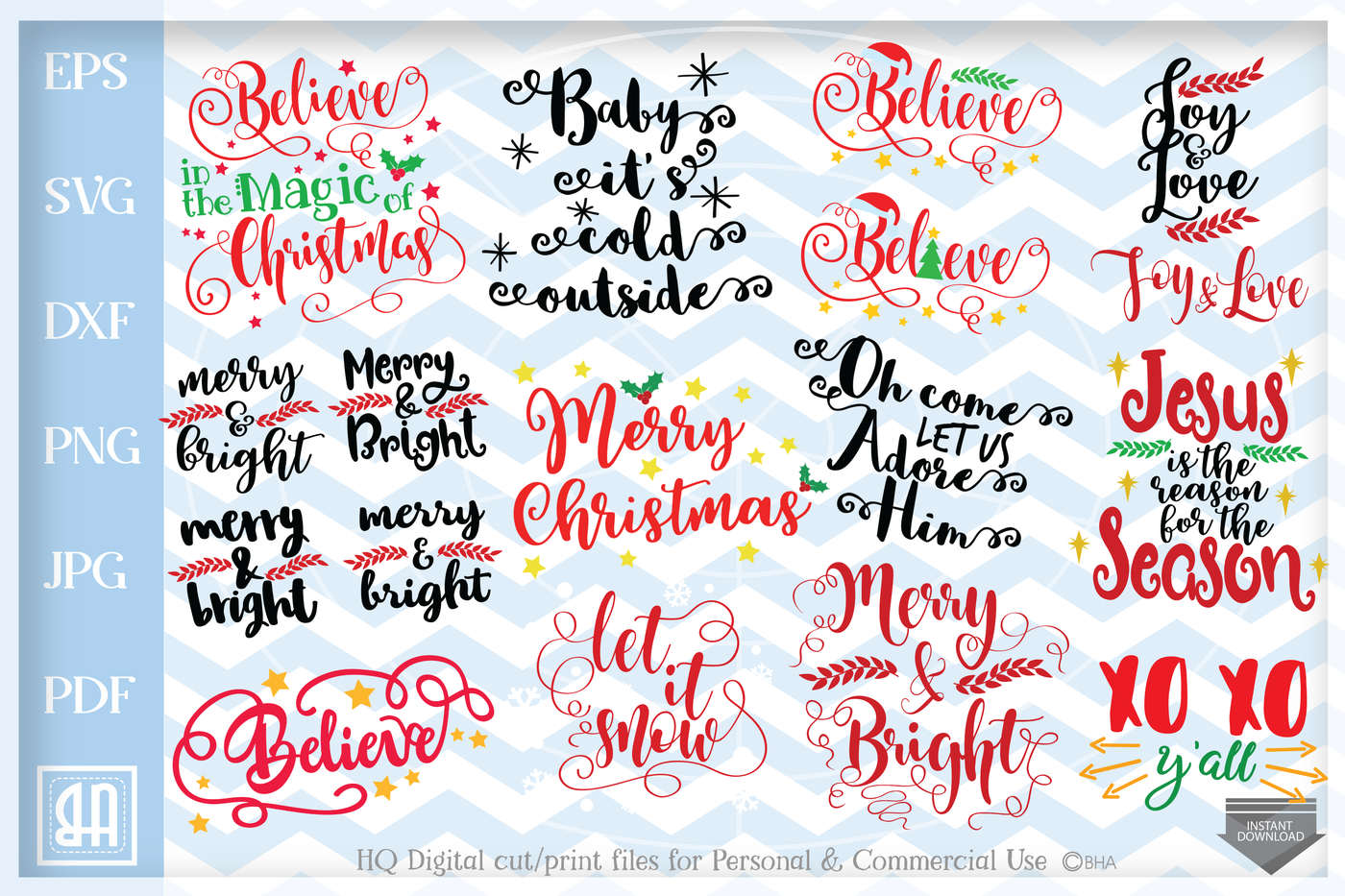 Download Christmas Bundle Svg Christmas Sayings Bundle Svg By Blueberry Hill Art Thehungryjpeg Com PSD Mockup Templates