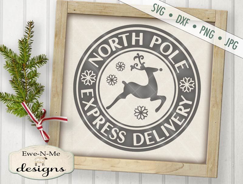 Download North Pole Express Delivery Reindeer SVG By Ewe-N-Me ...