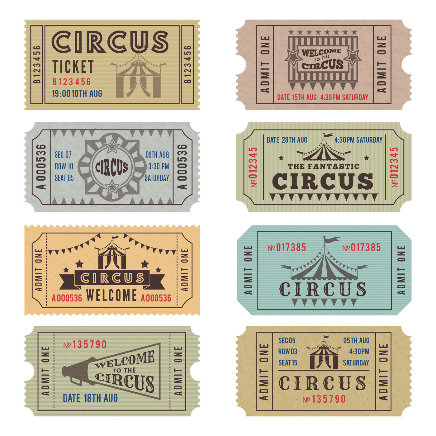 Printable Circus Tickets Printable World Holiday