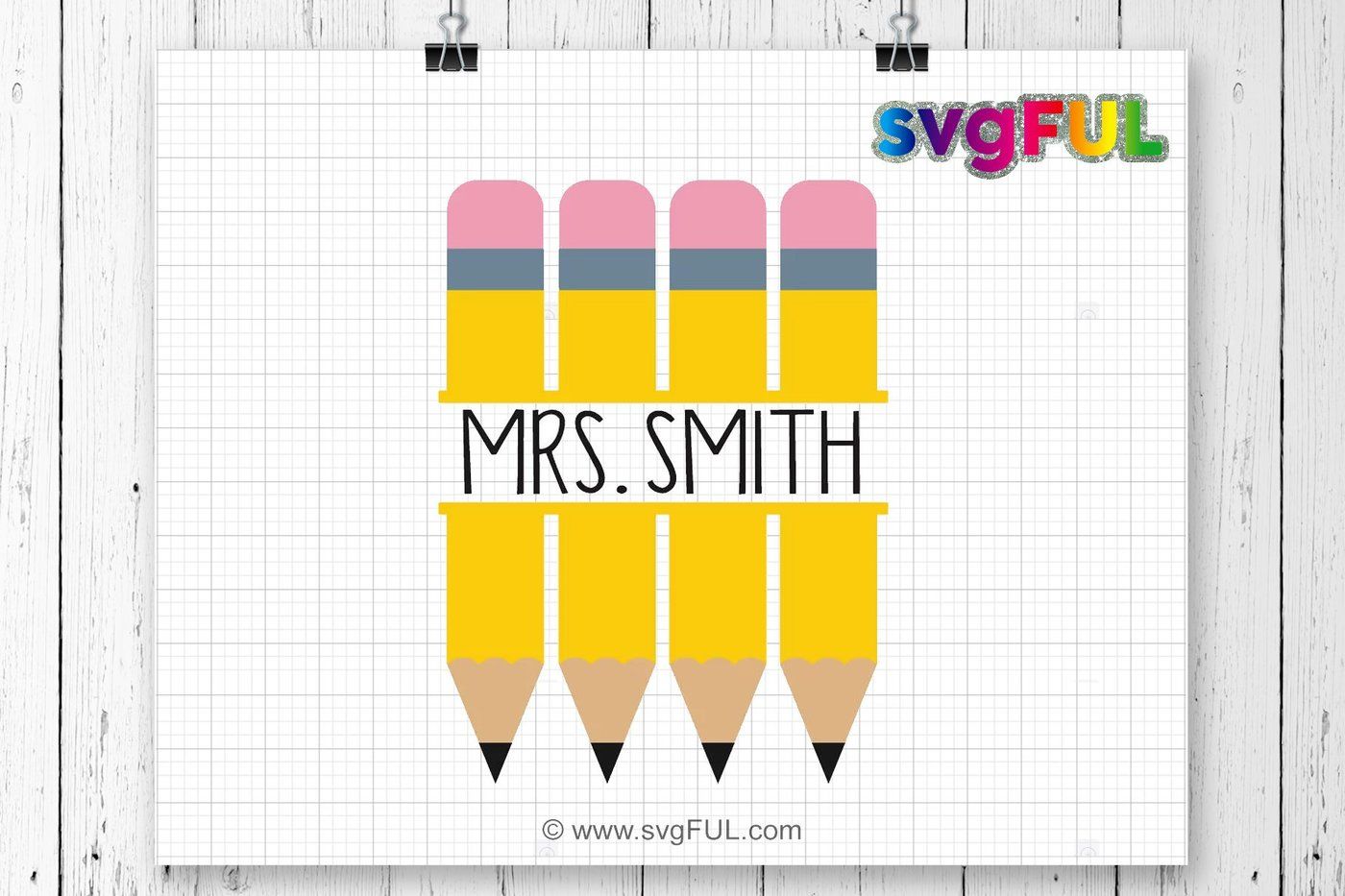 Download Pencil Monogram Svg, Pencil Split Monogram, Svg Files, Pencil SVG By svgFUL | TheHungryJPEG.com