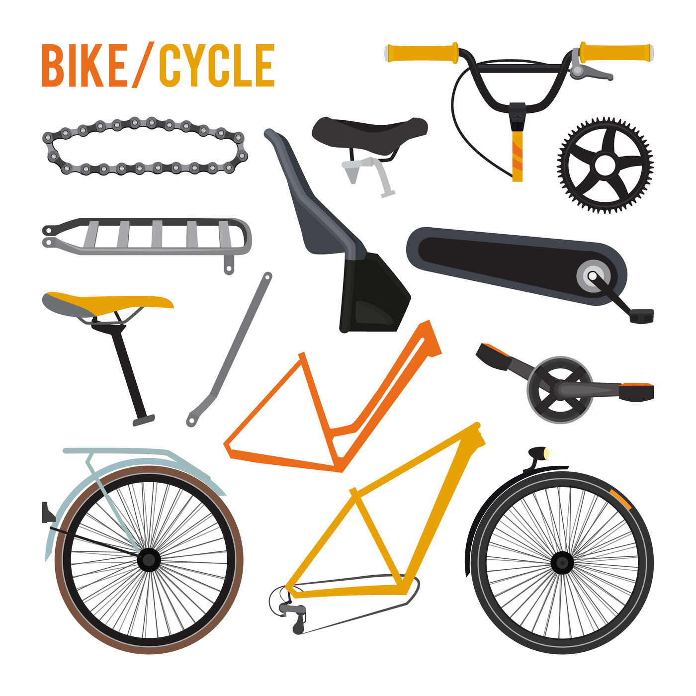 Different parts clearance of bicycle