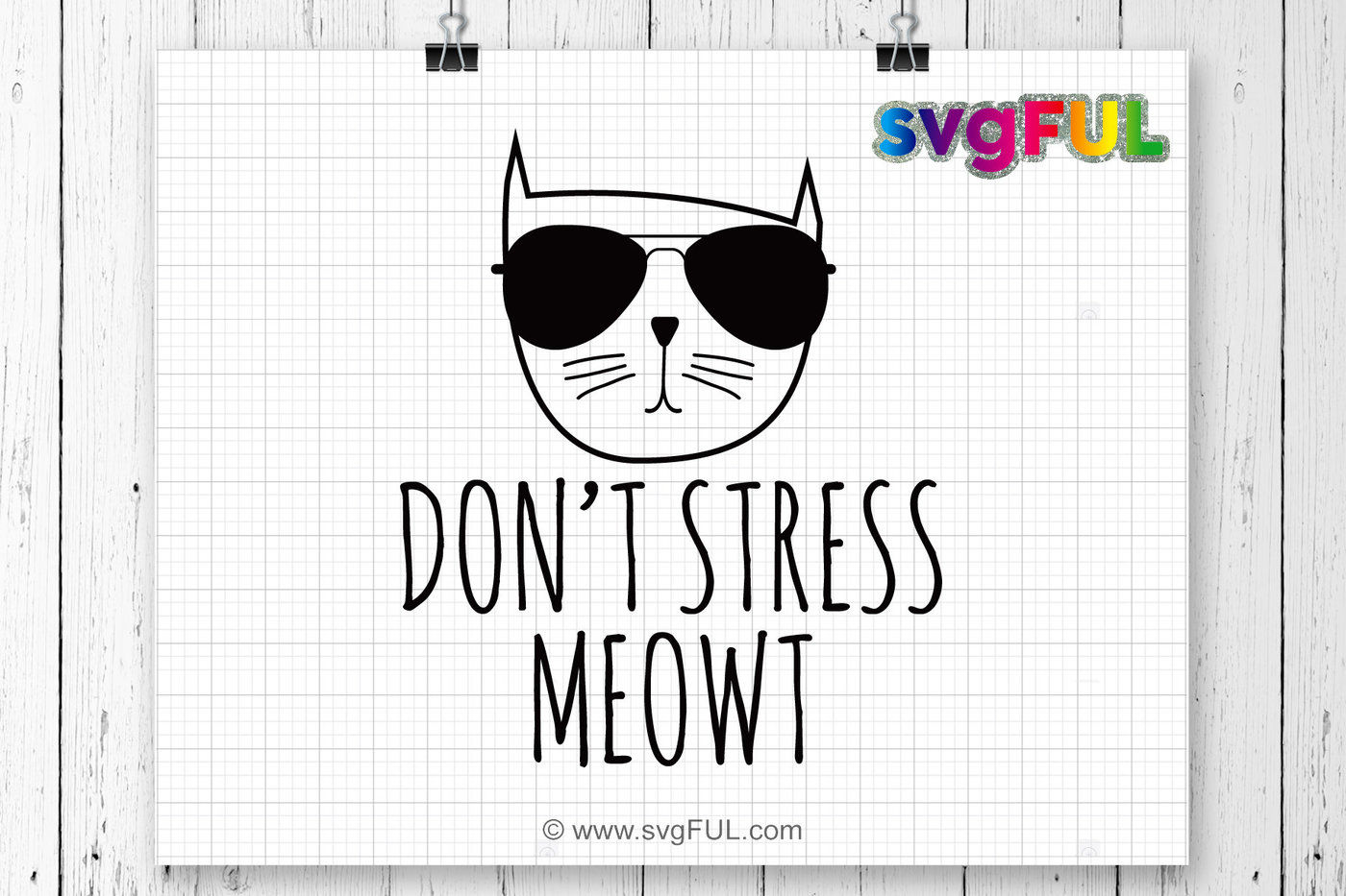 Download Don't Stress Meowt svg, Cat svg Funny svg Stress svg By ...