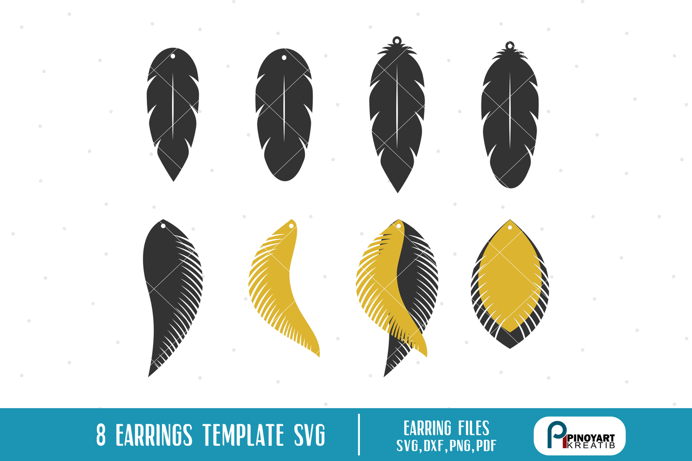 Download Earrings Template svg, Feather Earrings svg, Leather ...