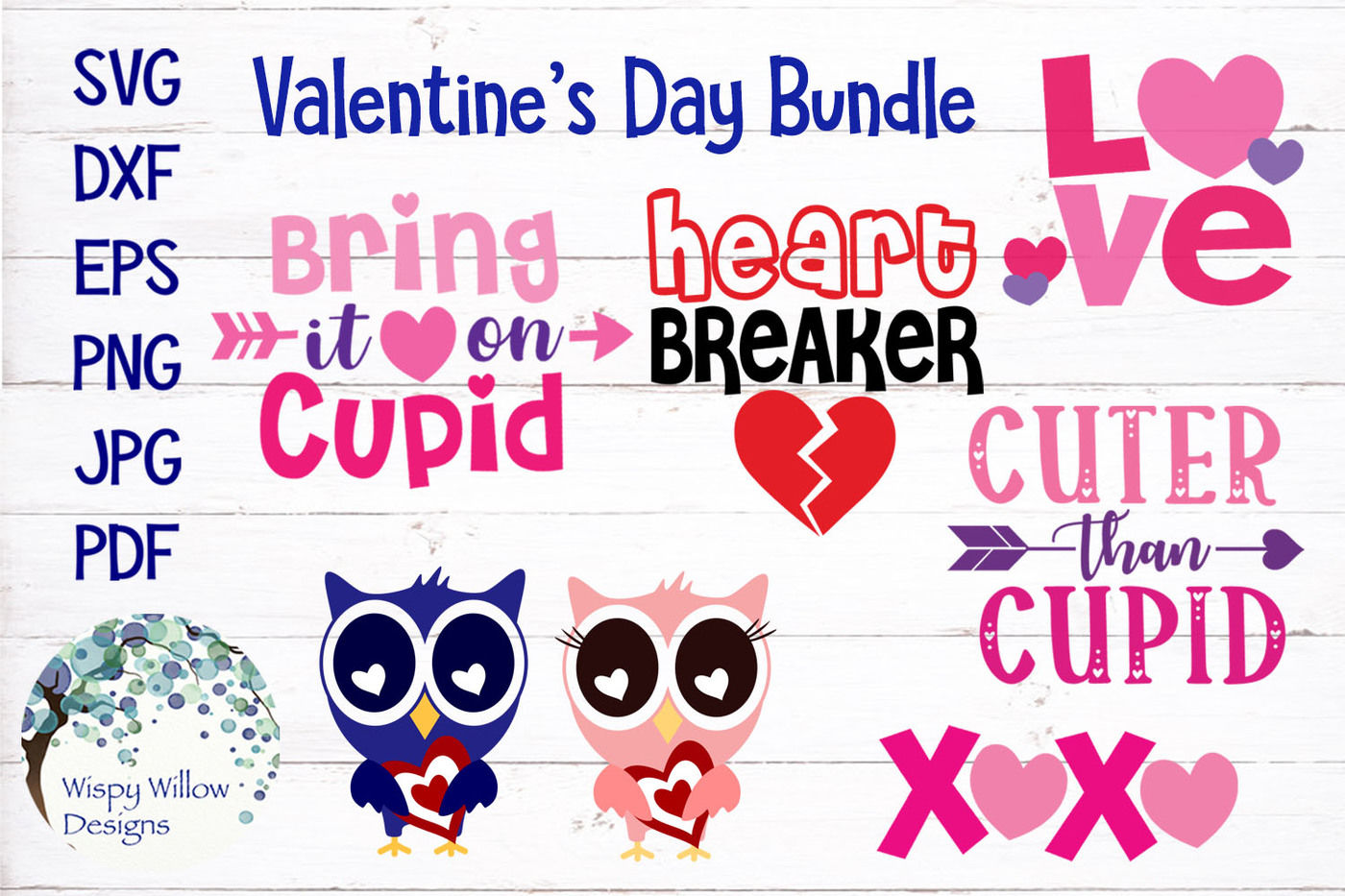 Download Valentine SVG Bundle By Wispy Willow Designs | TheHungryJPEG.com