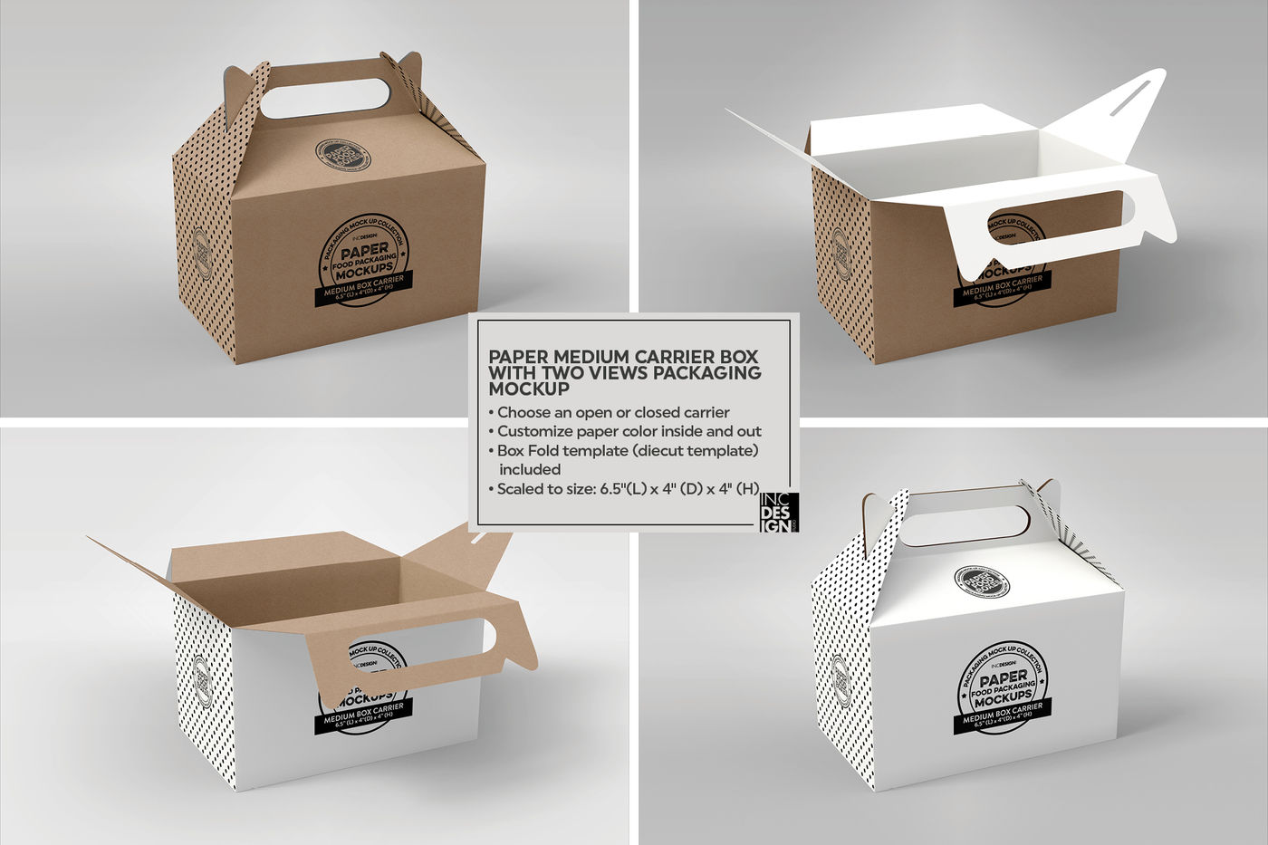 Download Vol 13 Paper Food Box Packaging Mockups By Inc Design Studio Thehungryjpeg Com PSD Mockup Templates