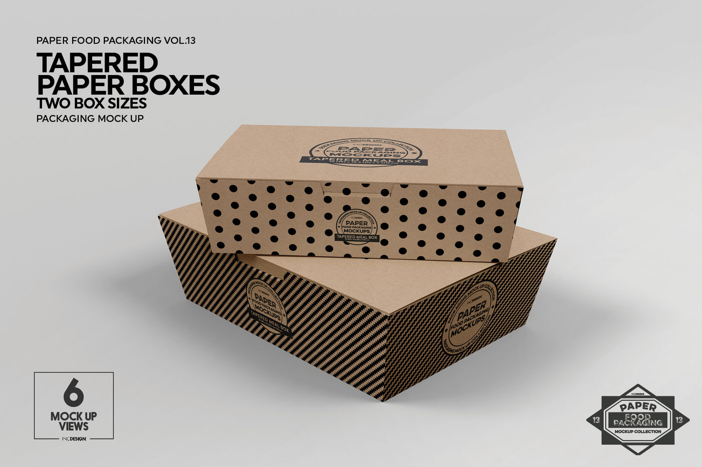 Vol 13 Paper Food Box Packaging Mockups By Inc Design Studio Thehungryjpeg Com