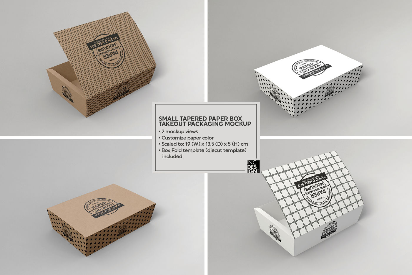 Download Vol 13 Paper Food Box Packaging Mockups By Inc Design Studio Thehungryjpeg Com