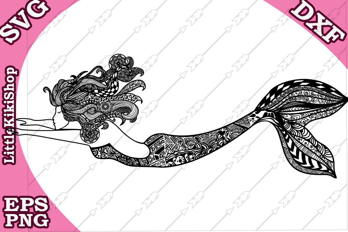 Free Free 185 Mermaid Zentangle Svg SVG PNG EPS DXF File
