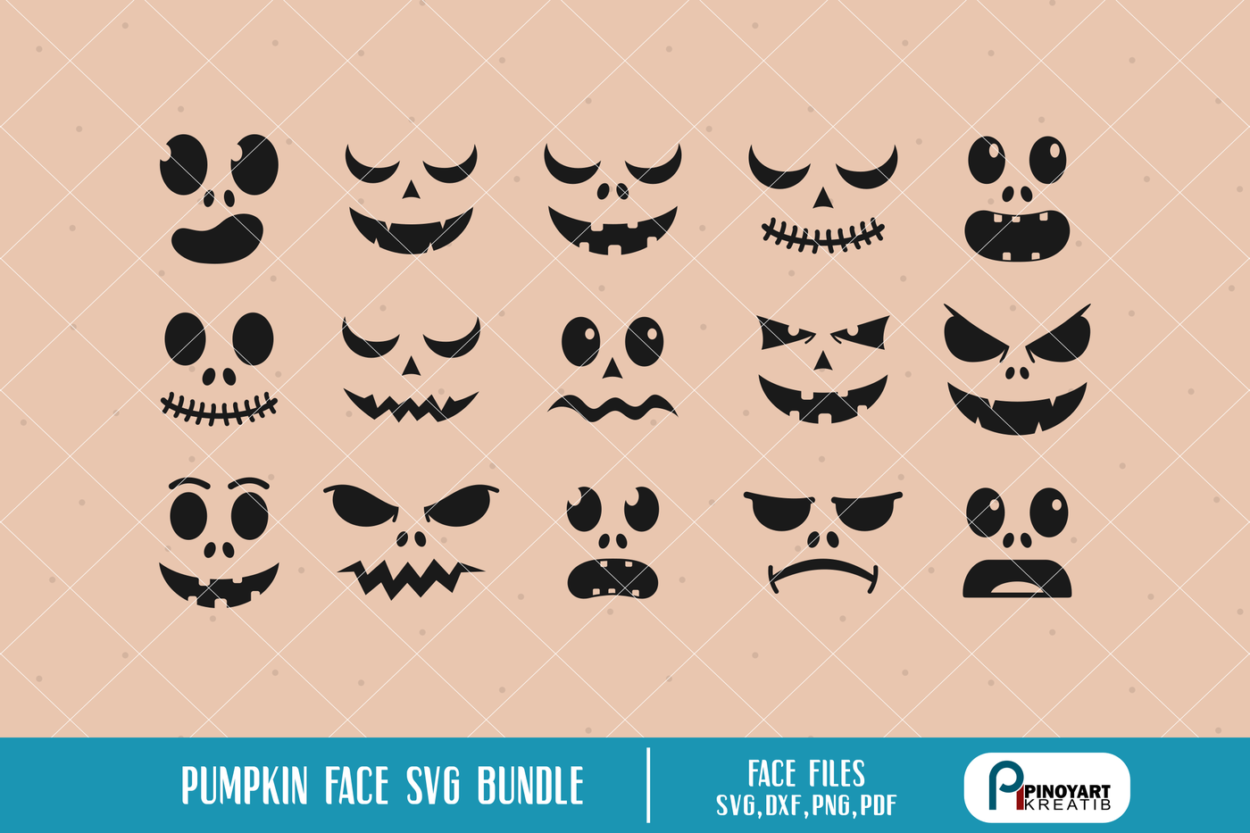 Pumpkin Face Svg Halloween Face Svg Scary Face Svg Svg Files Svg By Pinoyart Thehungryjpeg Com