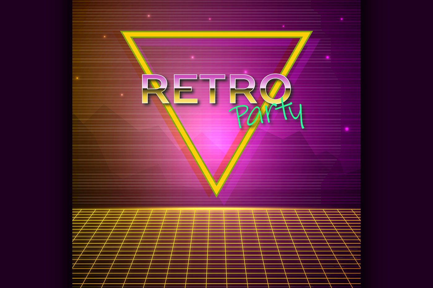 Futuristic Background 80s Style Retro Party By Netkoff Thehungryjpeg Com