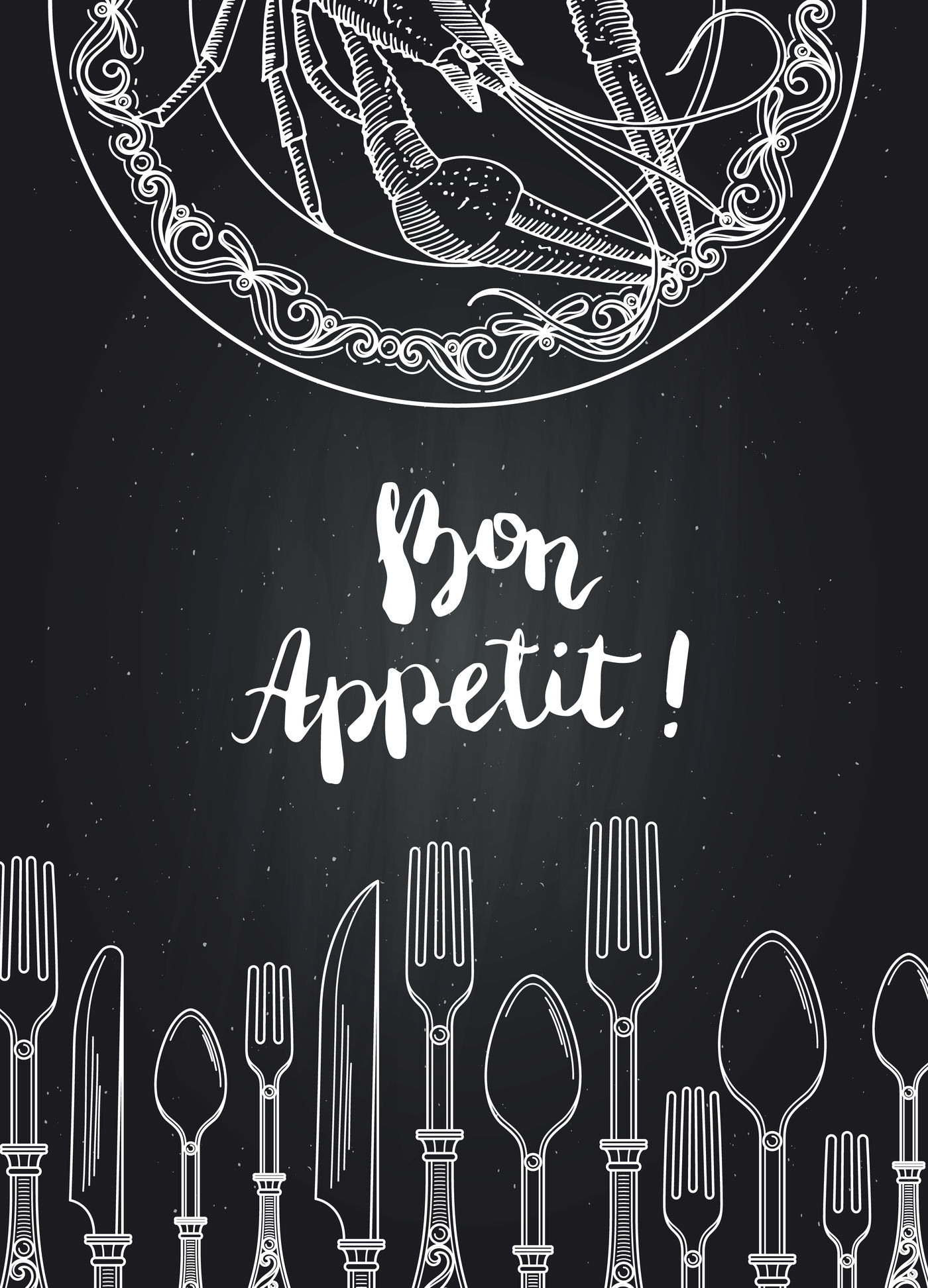Vector Background On Black Chalkboard Illustration With Hand Drawn Tab By Onyx Thehungryjpeg Com