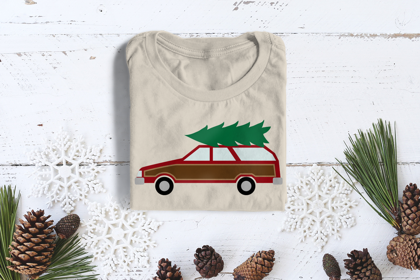 Christmas Station Wagon Carrying Tree Svg Png Dxf By Risa Rocks It Thehungryjpeg Com