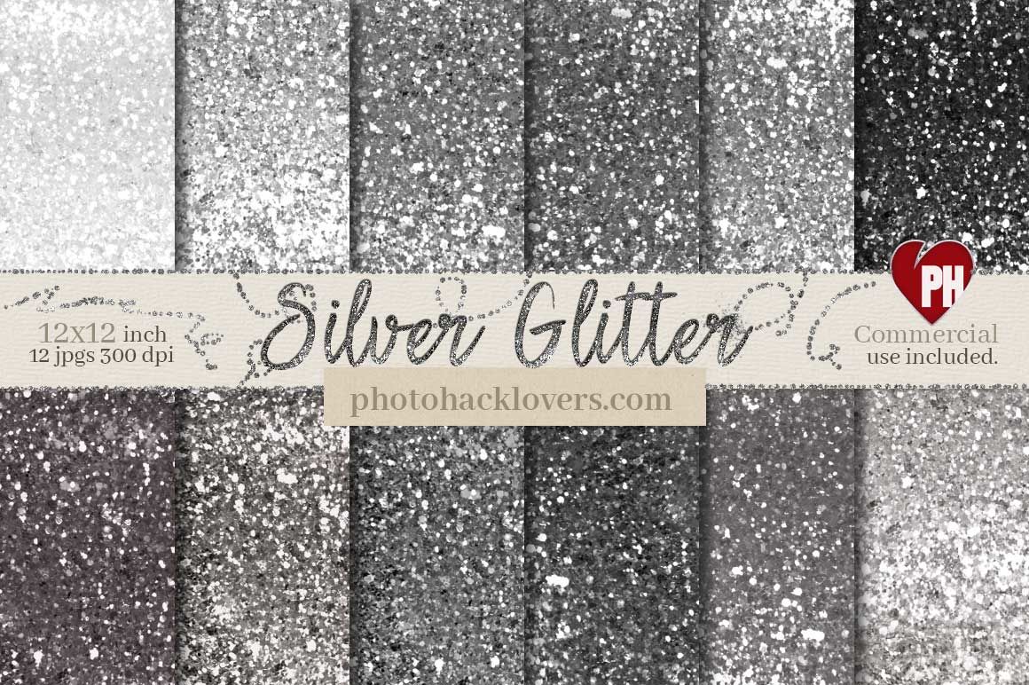 Download Silver glitter digital paper By photohacklovers ...