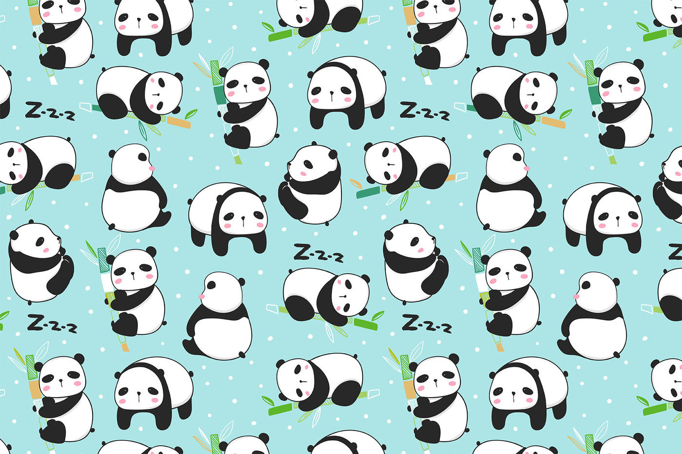 Cute Panda set, patterns By Twisted Tail