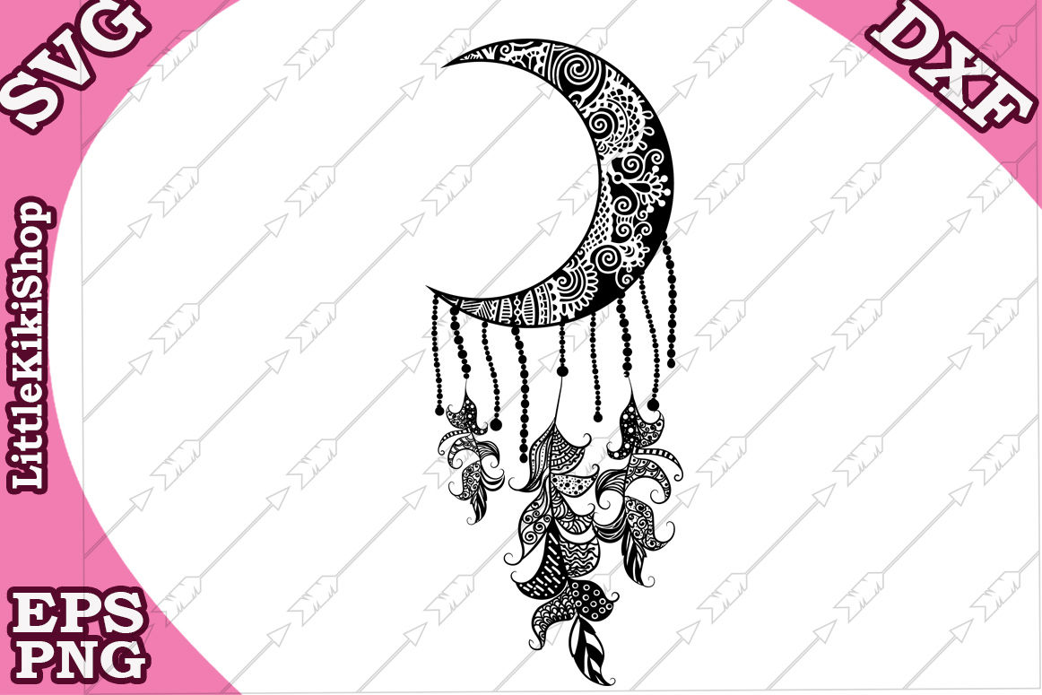 Download Zentagle Tribal Svg, MANDALA MOON SVG By LittleKikiShop ...