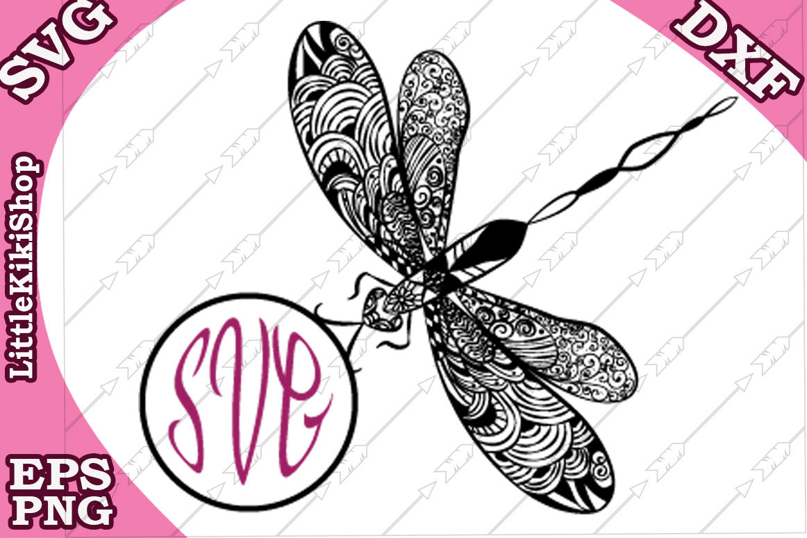 Download Zentangle Dragonfly Monogram Svg Mandala Dragonfly By Littlekikishop Thehungryjpeg Com Yellowimages Mockups