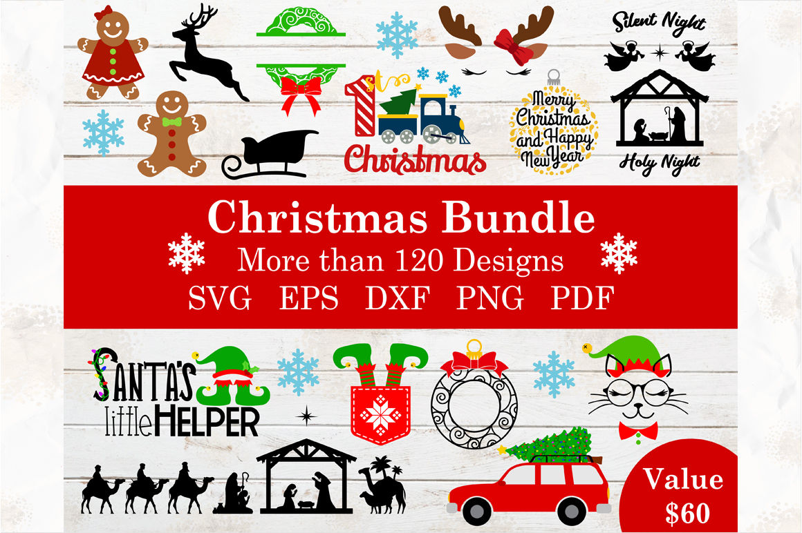Download Huge Christmas bundle in SVG,DXF,PNG,EPS,PDF formats By ...
