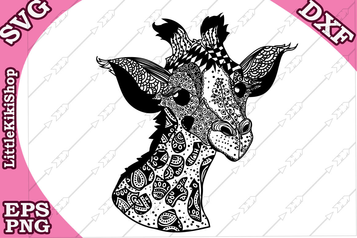 Download Baby Giraffe Svg Mandala Giraffe Svg Zentangle Giraffe Svg By Littlekikishop Thehungryjpeg Com