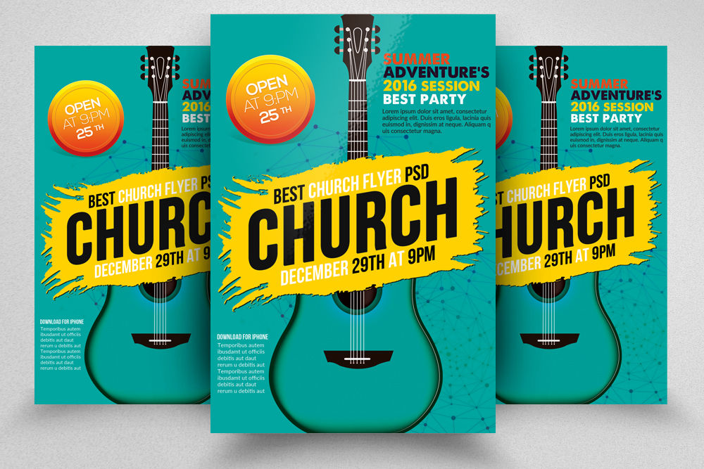 Church Concert Flyer Template By Designhub Thehungryjpeg Com
