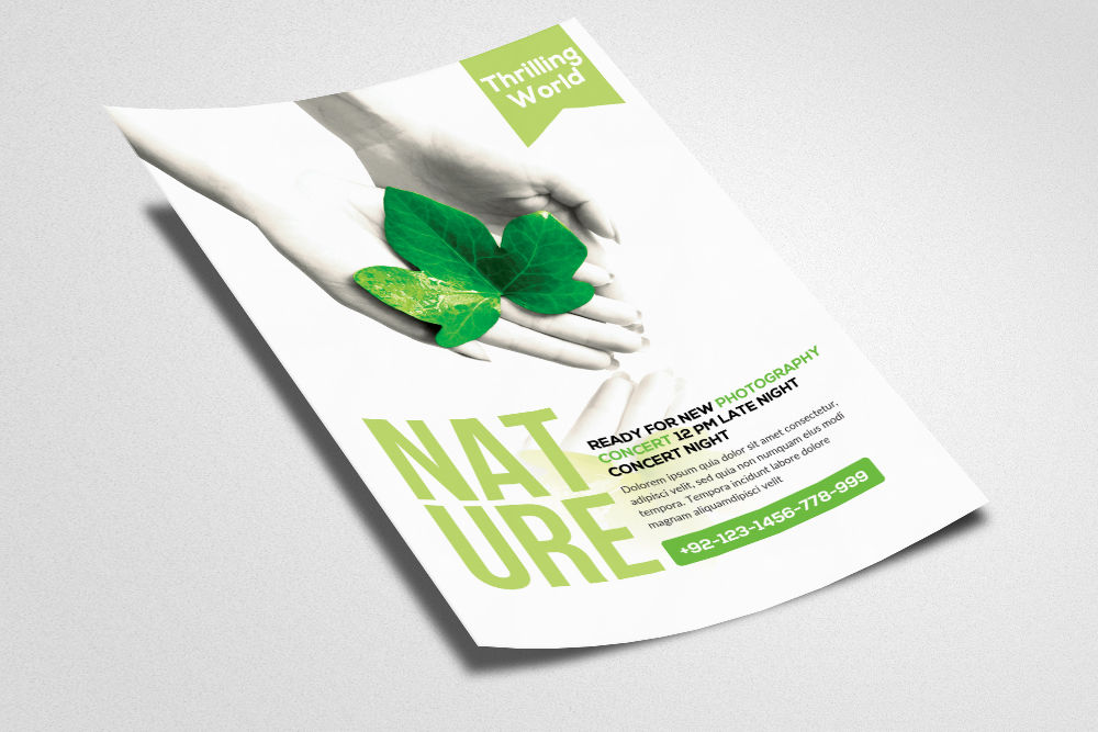 The Nature Flyer Template By Designhub Thehungryjpeg Com
