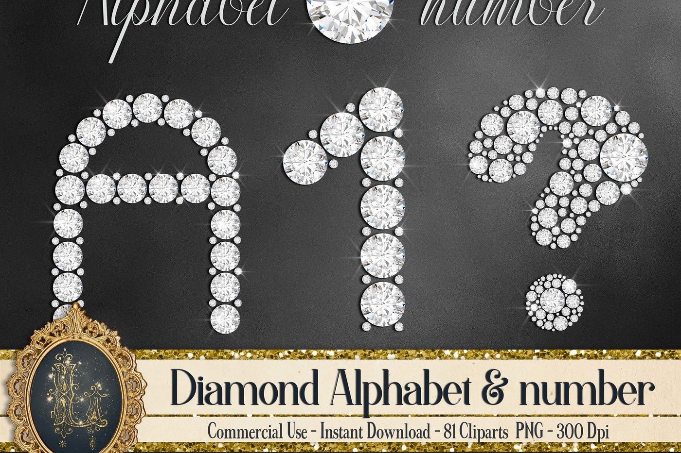 81 Diamond Alphabet Number Symbol Clip Arts Not A Font By Artinsider Thehungryjpeg Com
