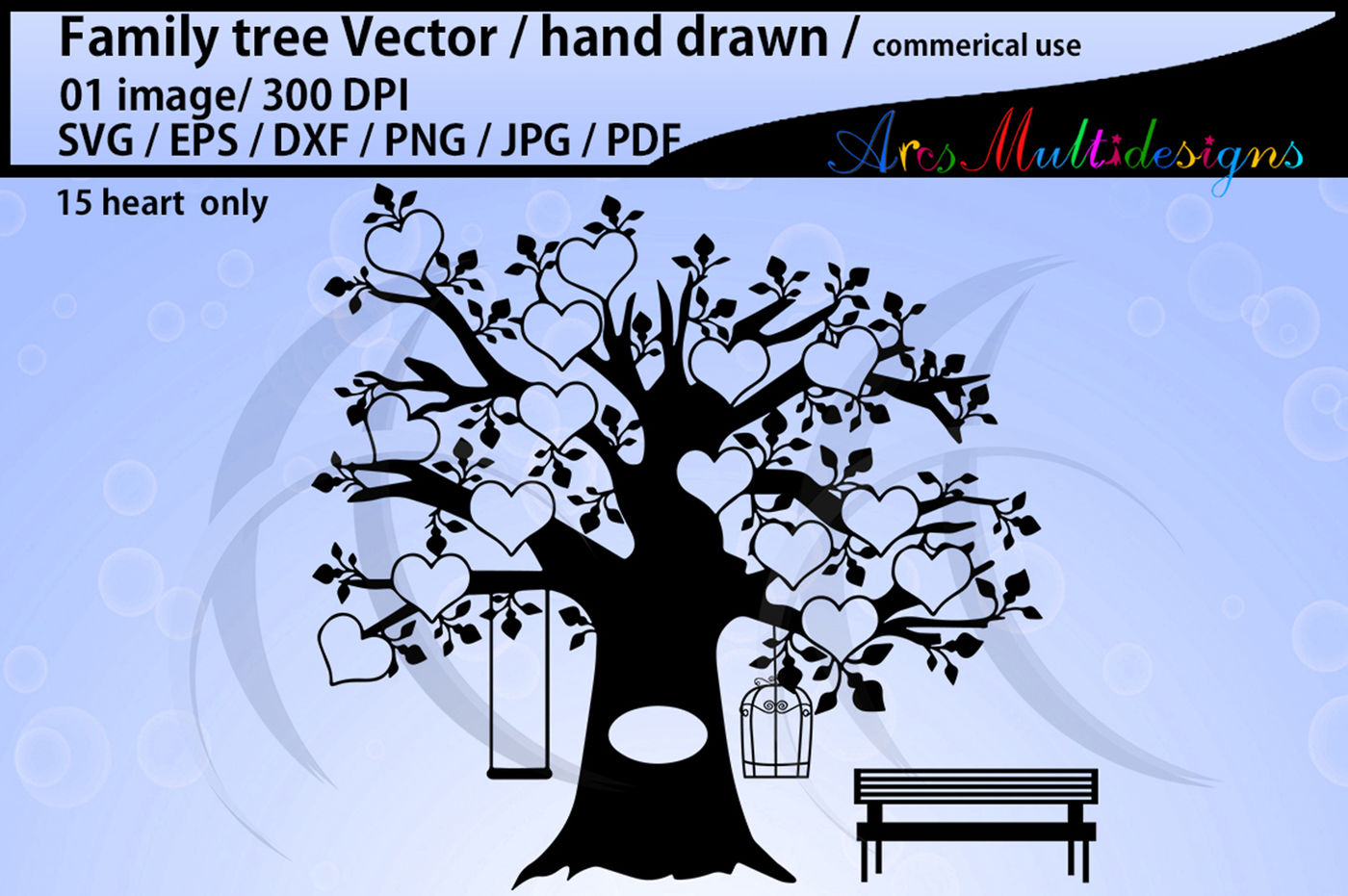 family tree clipart SVG EPS Dxf Png Pdf /family tree silhouette By
