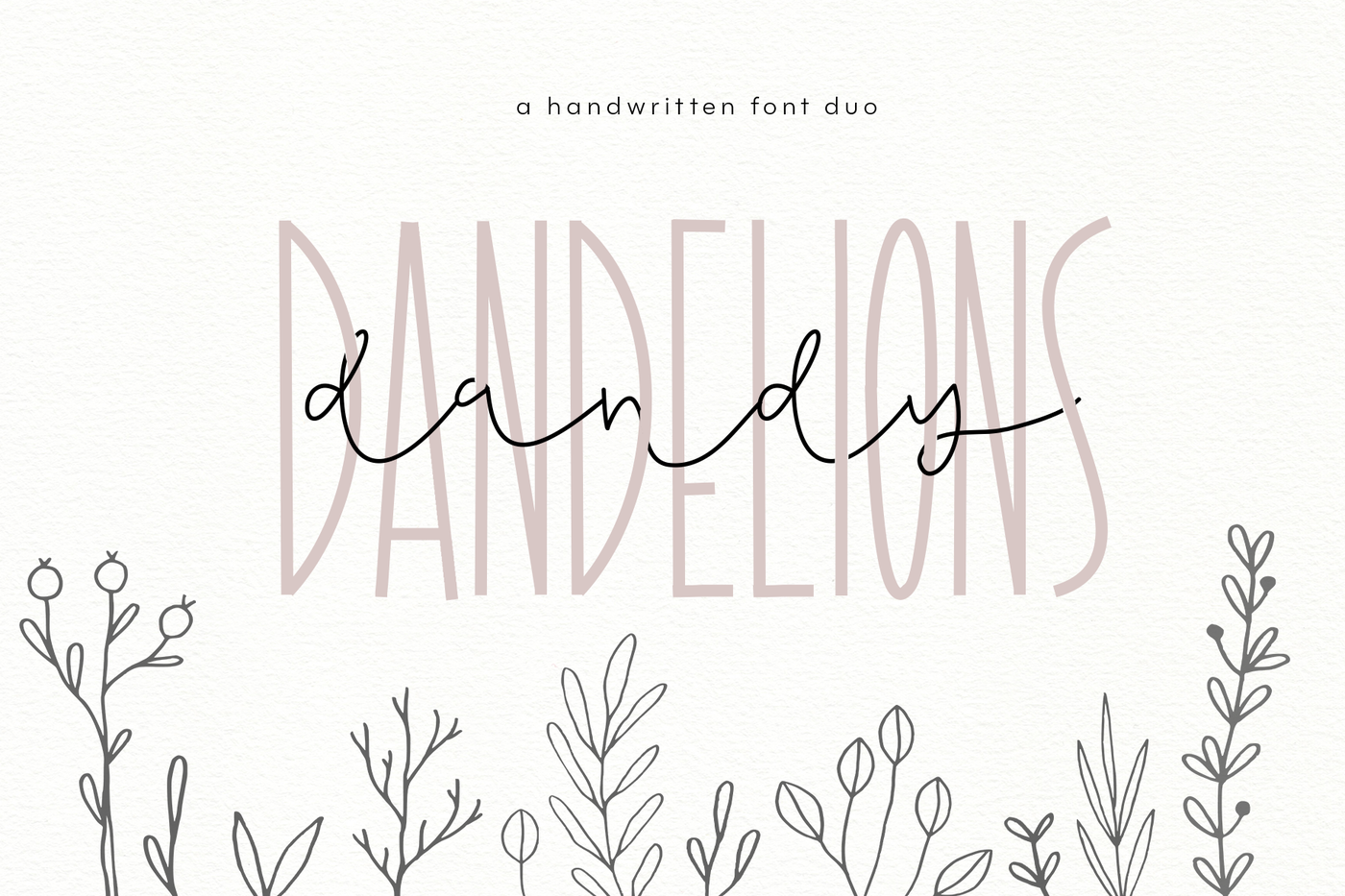 Dandy Dandelions A Script Print Font Duo By Ka Designs Thehungryjpeg Com